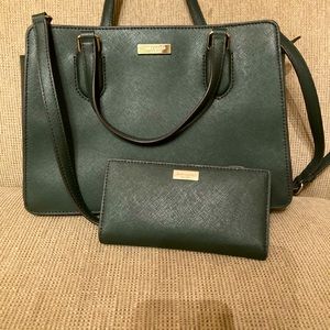 NWOT beautiful Kate Spade Laurel Satchel with matching wallet